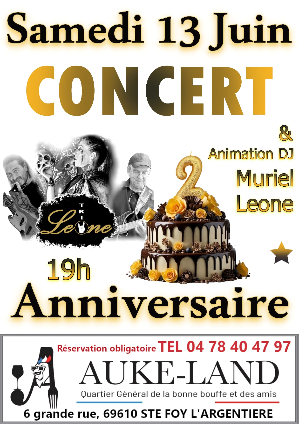 Affiche prochaine soirée Auke-Land
